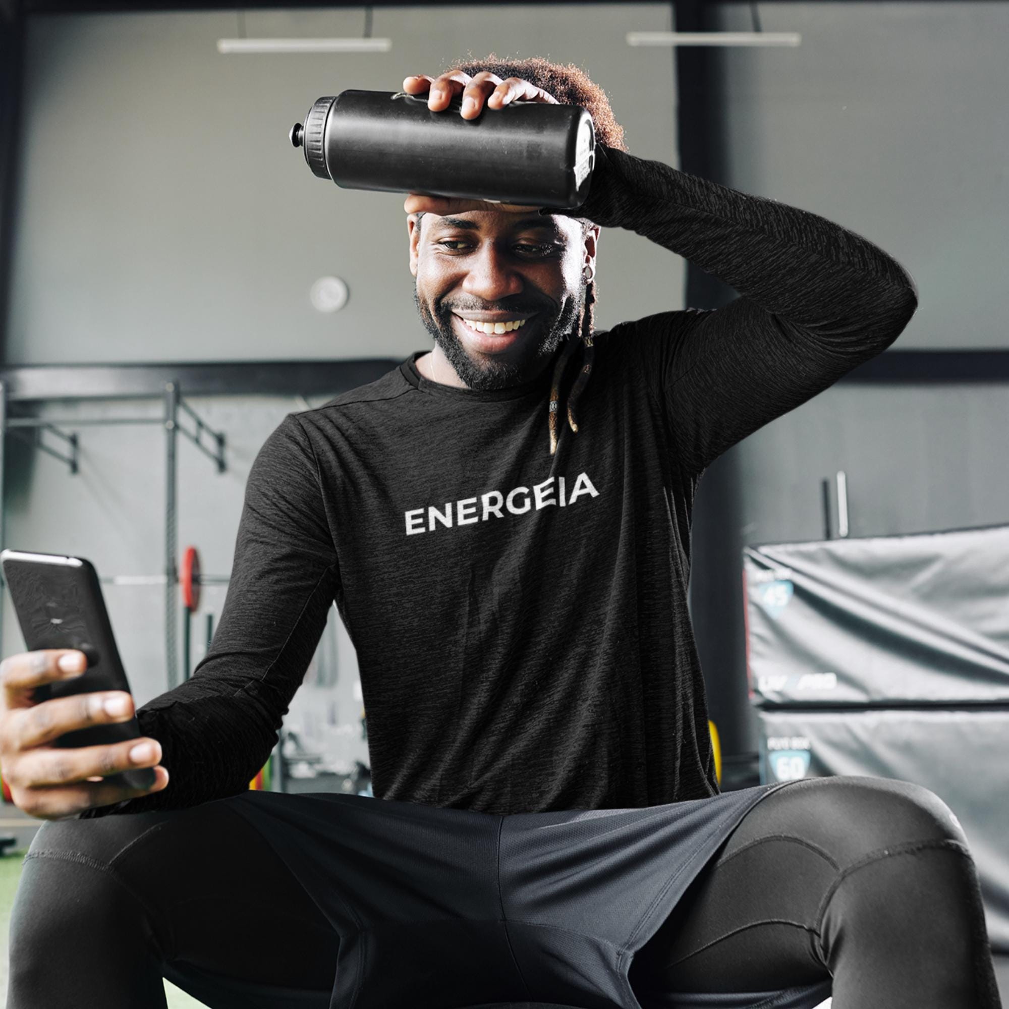 Mens Performance Baselayer Top | Lightweight Workout Training Shirt | Gym Activewear | Energeia