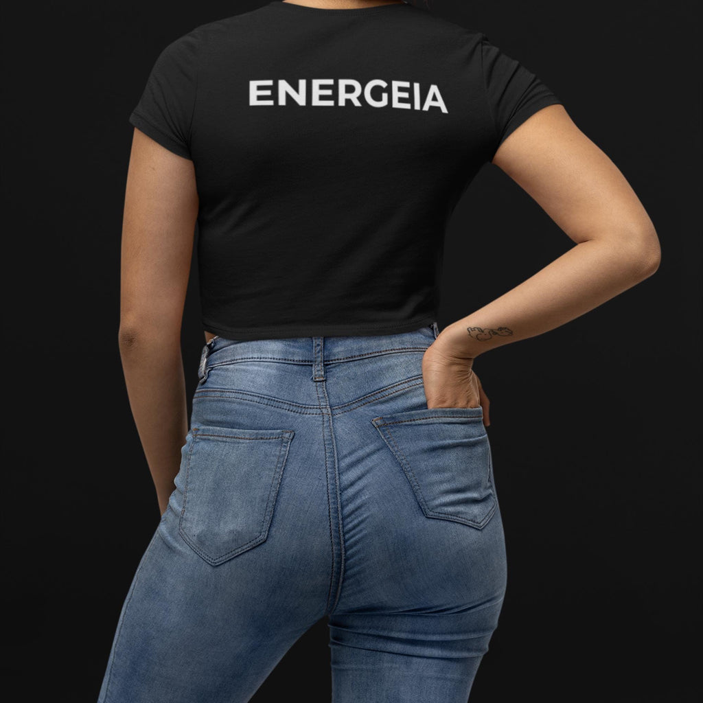 Womens Cropped Gym Tee | Seamless Yoga Top | Workout Fitness Shirt