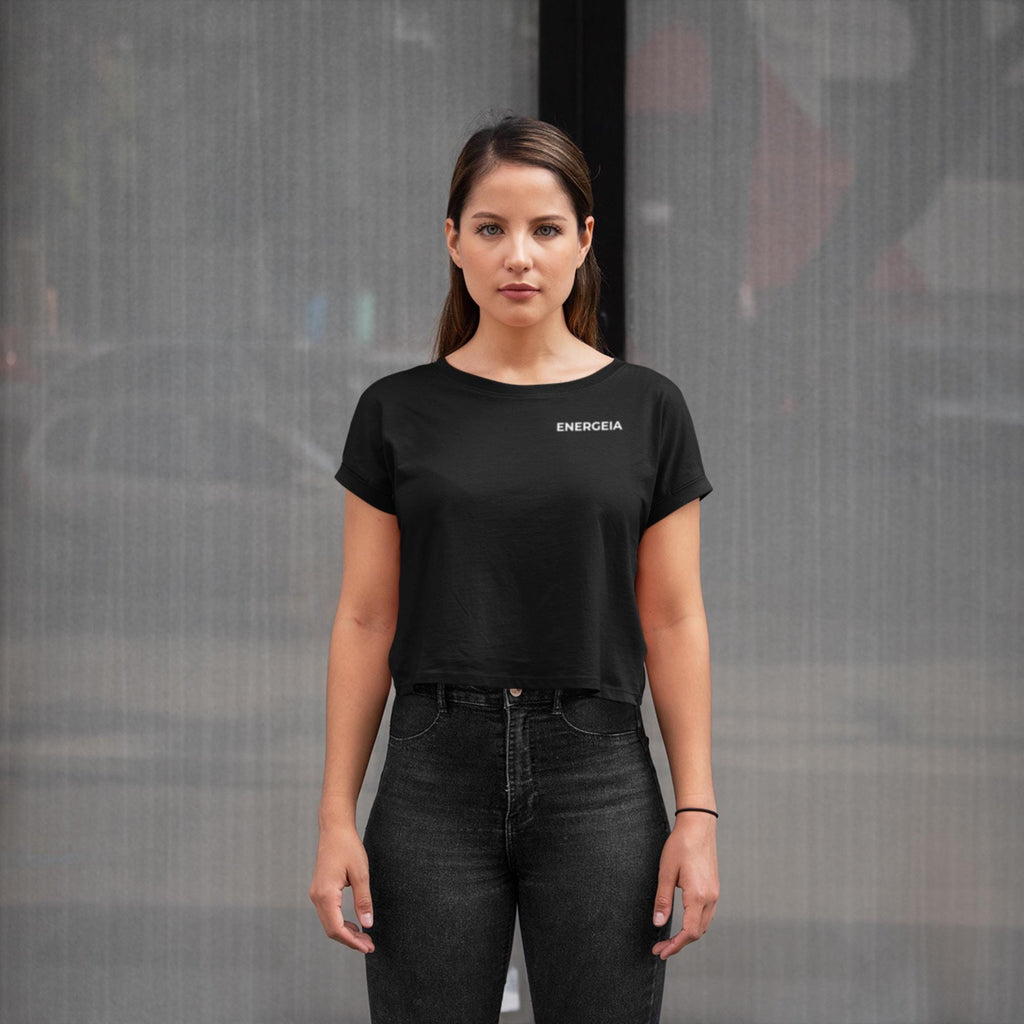 Women’s Cropped Gym Tee | Seamless Yoga Top | Workout Fitness Shirt