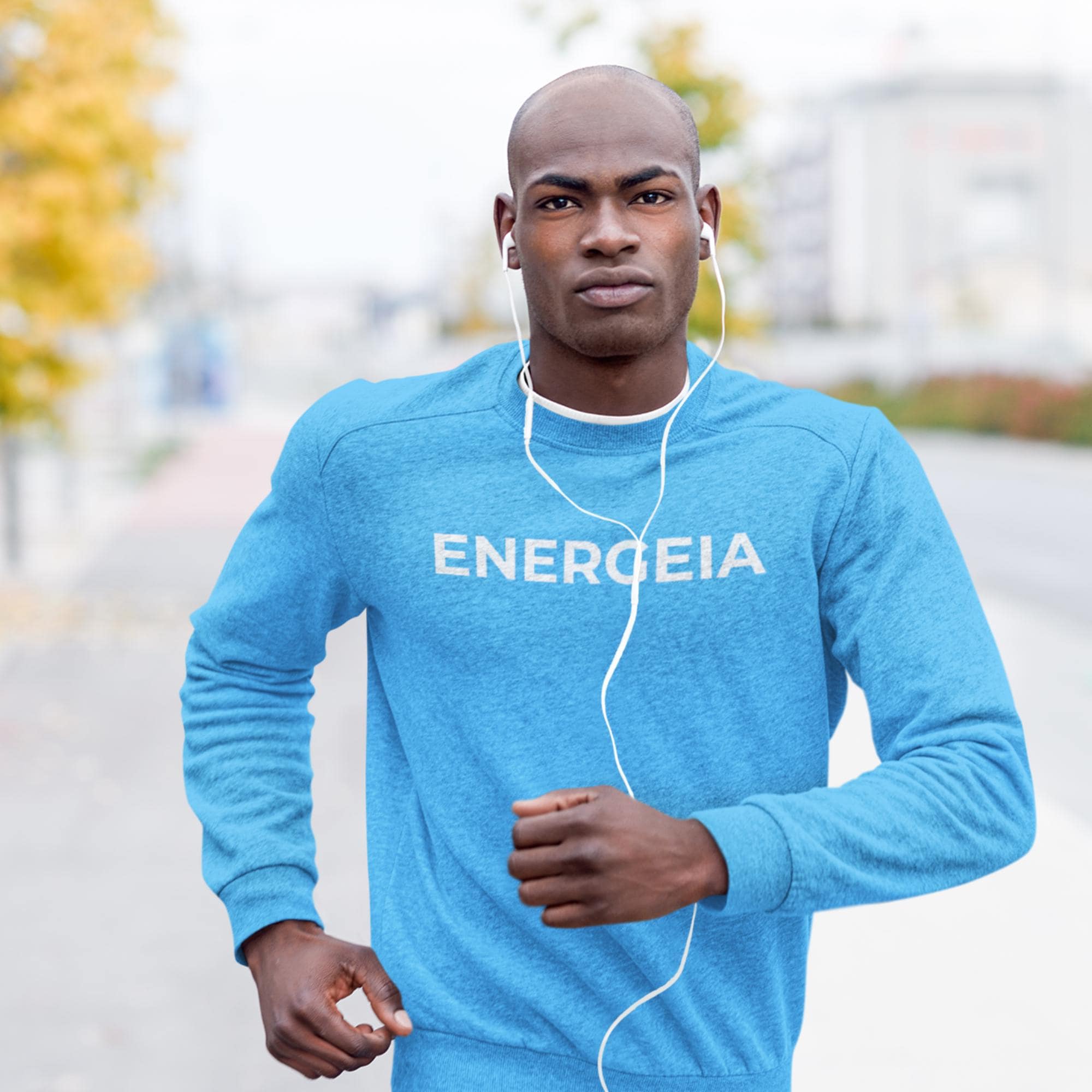 Unisex Gym Sweatshirt | Front Logo Design | Energeia Activewear | Athletic Jumper