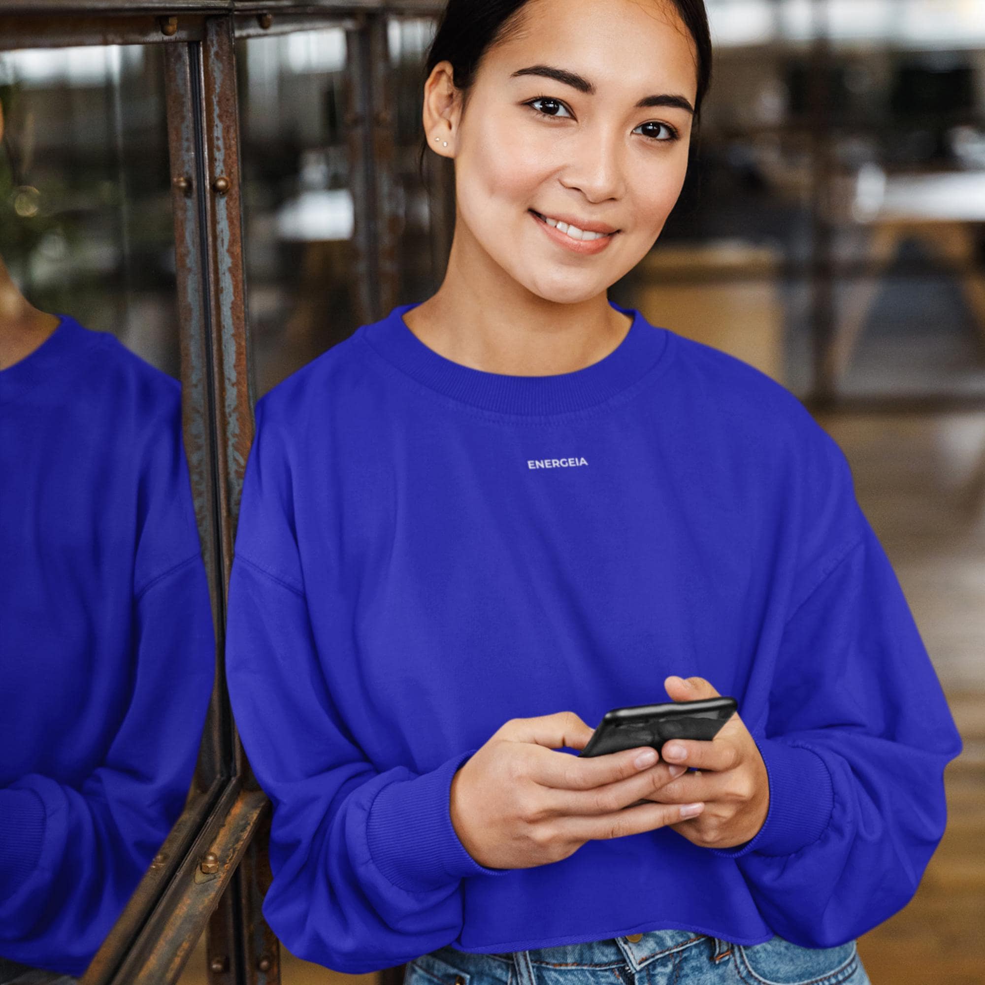 Bella Ladies Cropped Sweatshirt Gym Crop Top, Womens Activewear, Athleisure Top