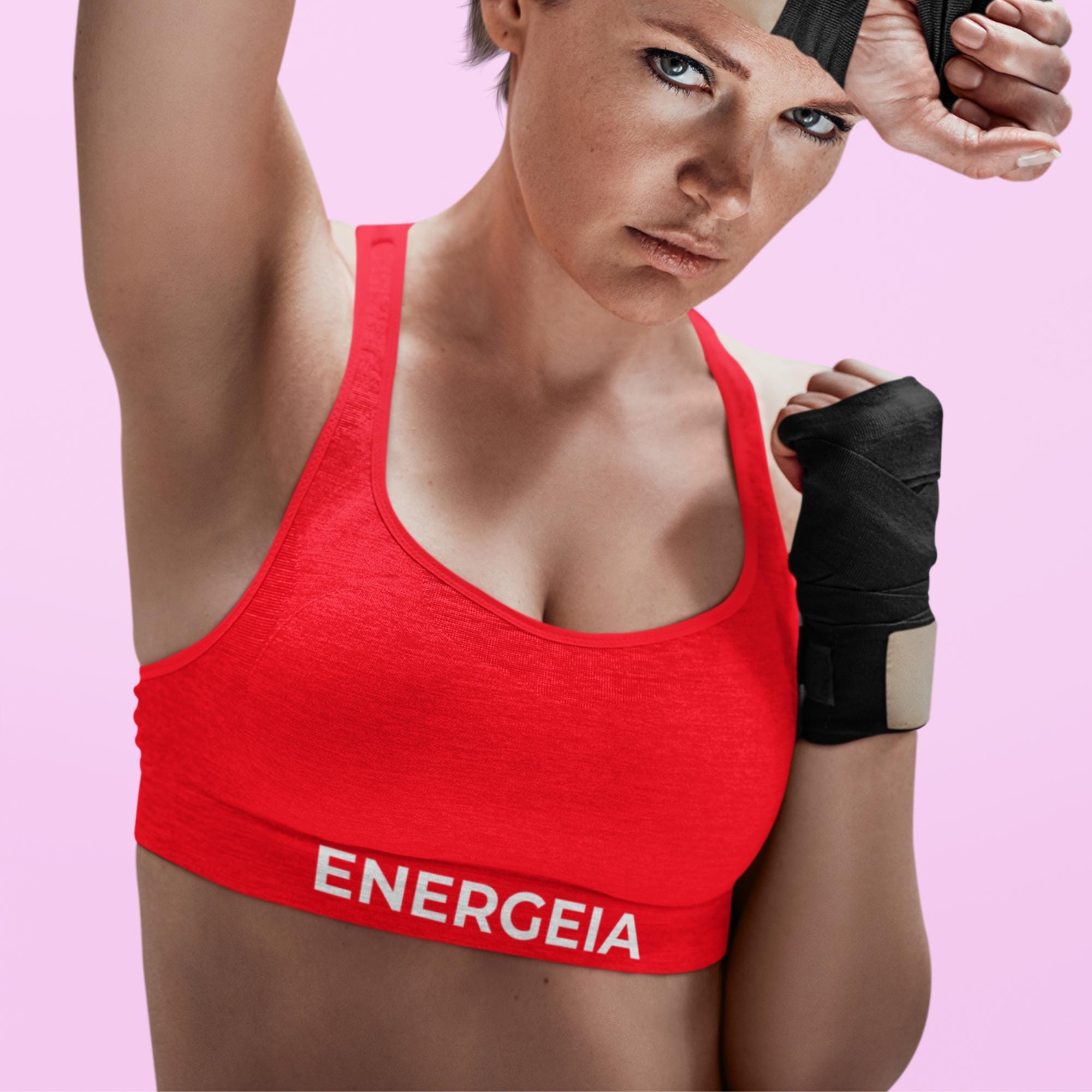 Energeia Women’s TriDri® Seamless 3D Fit Sports Bra | Supportive Gym & Workout Bra