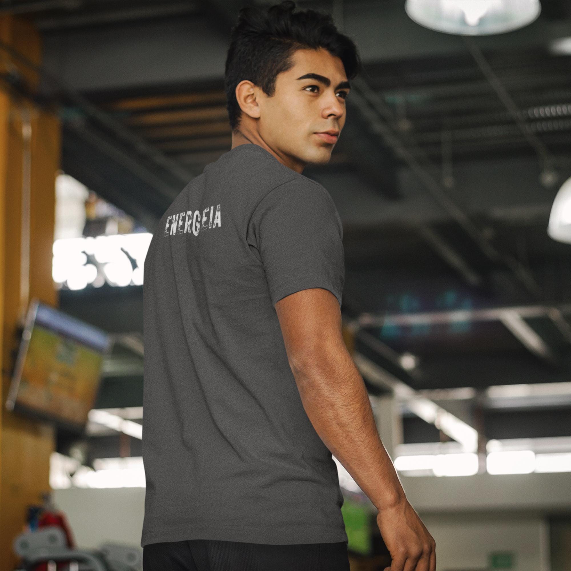 Energeia Gym T-Shirt | Workout Fitness Shirt | Activewear for Men | Gildan SoftStyle Ringspun Tee