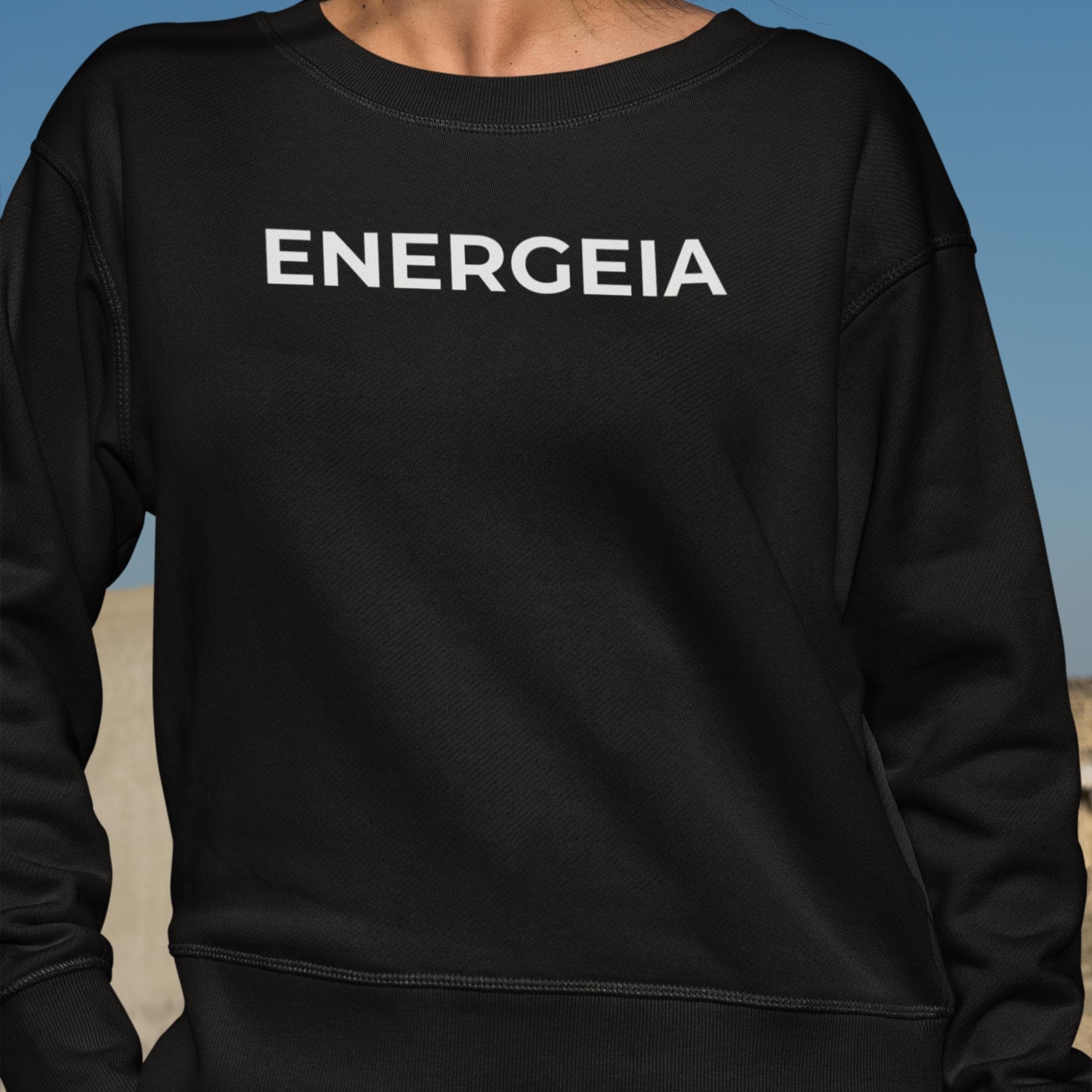 Unisex Gym Sweatshirt | Front Logo Design | Energeia Activewear | Athletic Jumper