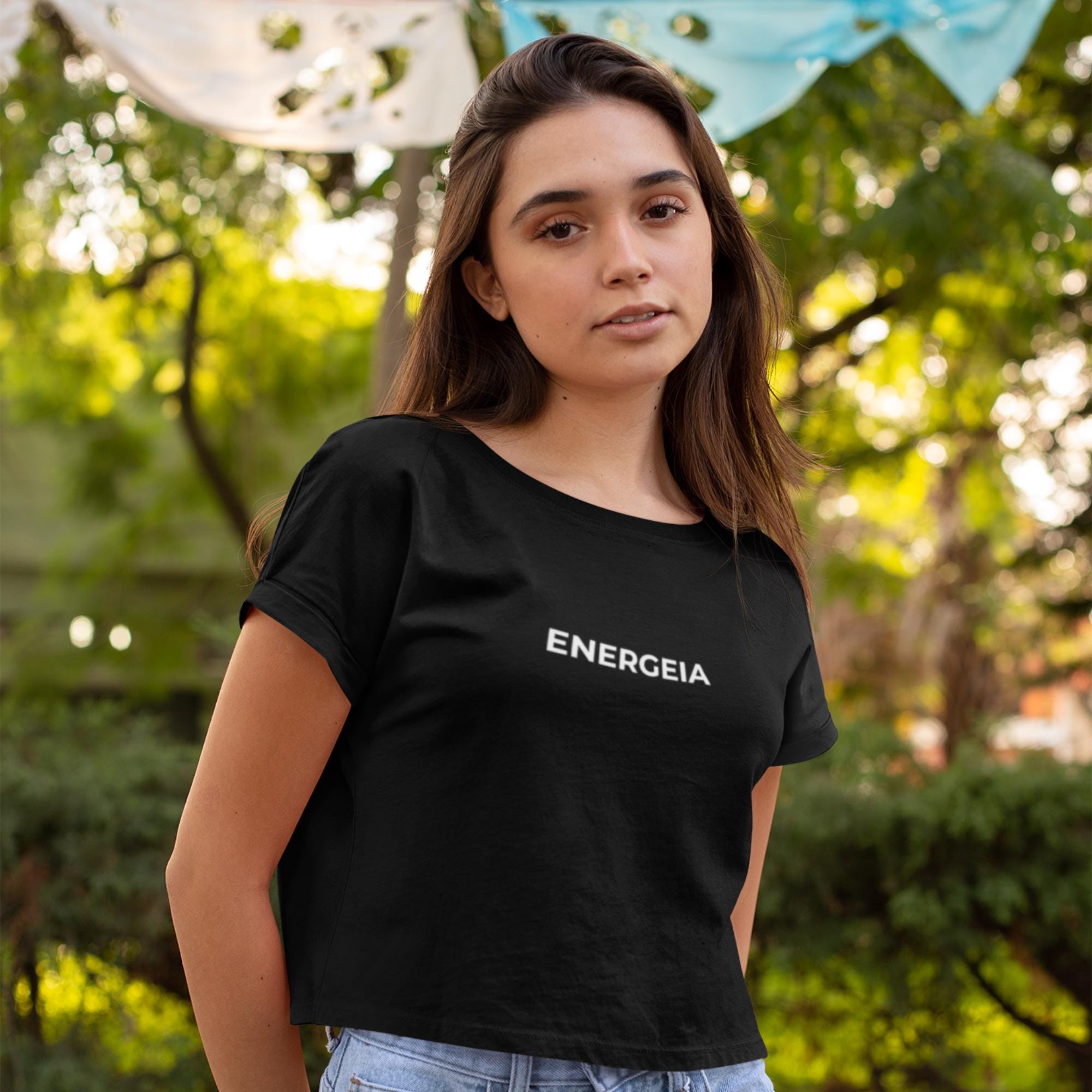 Energeia Women’s Boxy Gym T-Shirt | Sustainable Workout Tee | Stanley/Stella Stella Nova Crop Top