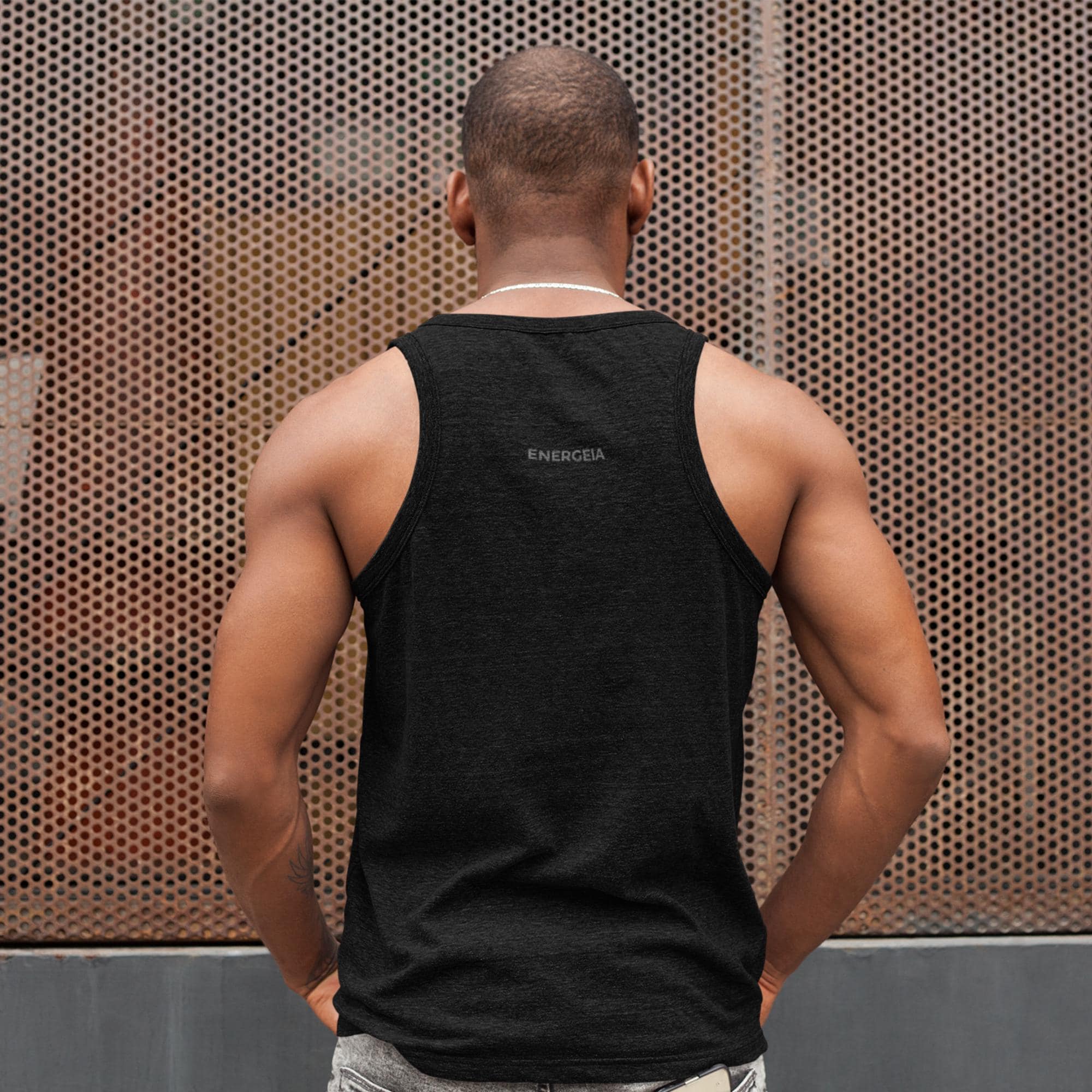 Energeia Mens Jersey Tank Top Gym Workout Vest