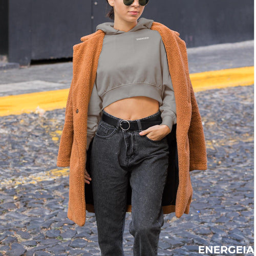 Energeia Cropped Hoodie | Bella Womens Gym Sweatshirt | Ladies Athleisure & Fitness Top